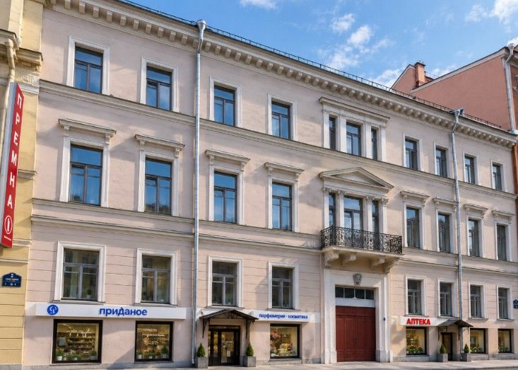 фасад дома, здание по адресу г Санкт-Петербург, лн 1-я В.О., д 40